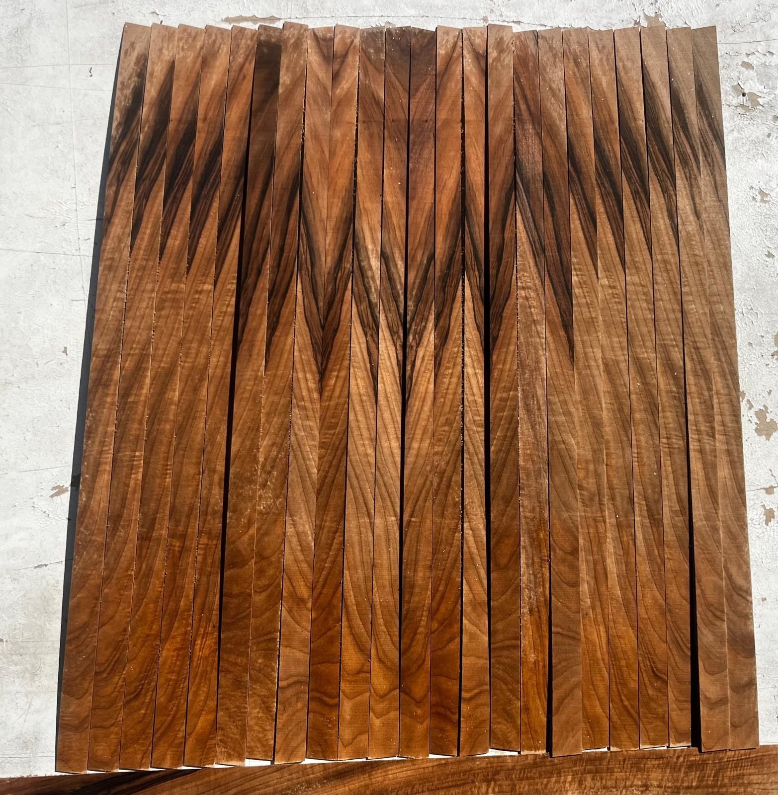 Turkish Walnut Oud Ribs Set No:6