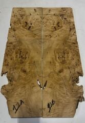 AAA Grade Poplar Mappa Burl Bookmatched Guitar Drop Top Luthier Tonewood #12