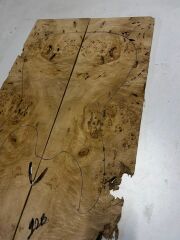 AAA Grade Poplar Mappa Burl Bookmatched Guitar Drop Top Luthier Tonewood #12