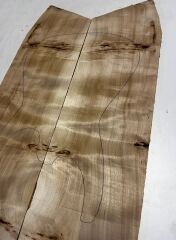 A Grade Poplar Mappa Burl Bookmatched Guitar Drop Top Luthier Tonewood #11