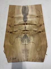 AAA Grade Poplar Mappa Burl Bookmatched Guitar Drop Top Luthier Tonewood #10