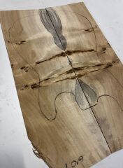 A Grade Poplar Mappa Burl Bookmatched Guitar Drop Top Luthier Tonewood #10