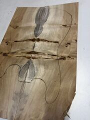 A Grade Poplar Mappa Burl Bookmatched Guitar Drop Top Luthier Tonewood #10