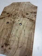 AAA Grade Poplar Mappa Burl Bookmatched Guitar Drop Top Luthier Tonewood #9