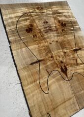 AAA Grade Mappa Burl Bookmatched Guitar Drop Top Luthier Tonewood #6