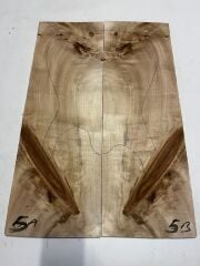 A Grade Poplar Mappa Burl Bookmatched Guitar Drop Top Luthier Tonewood #5