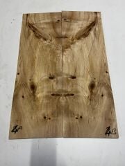 A Grade Poplar Mappa Burl Bookmatched Guitar Drop Top Luthier Tonewood #4