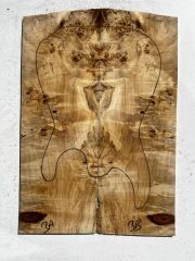 AAA Poplar Mappa Burl Bookmatched Guitar Drop Top Luthier Tonewood #3