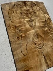 AAA Poplar Mappa Burl Bookmatched Guitar Drop Top Luthier Tonewood #3