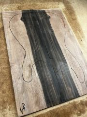 Macassar Ebony Guitar Drop Top Wood Luthier Figured Wood Bookmatched #5