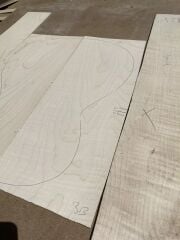 Curly maple Acoustic / Classical Guitar Back And Sides #3