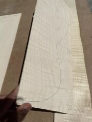 Curly maple Acoustic / Classical Guitar Back And Sides #3