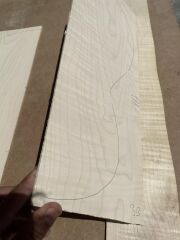 Curly maple Acoustic / Classical Guitar Back And Sides #3