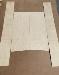 Curly maple Acoustic / Classical Guitar Back And Sides #5