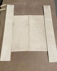 Flame Maple Acoustic / Classical Guitar Back And Sides #9