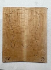 Flame Maple Drop Top Luthier Guitar Figured Wood Bookmatched Set No:2