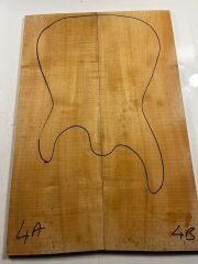Figured Maple Drop Top Luthier Guitar Figured Wood Bookmatched Set No:4