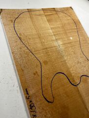 Figured Maple Drop Top Luthier Guitar Figured Wood Bookmatched Set No:5