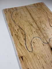 Master Grade Burl Tamo Ash Drop Top Wood For Electric Bass Guitar no:1