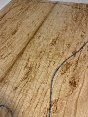 Master Grade Burl Tamo Ash Drop Top Wood For Electric Bass Guitar no:1