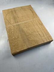 1 Piece Ayous (African White Wood ) Electric Bass Guitar Body Blank