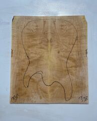Burl Maple Drop Top Luthier Guitar Figured Wood Bookmatched Set No:33