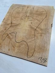Burl Maple Drop Top Luthier Guitar Figured Wood Bookmatched Set No:33
