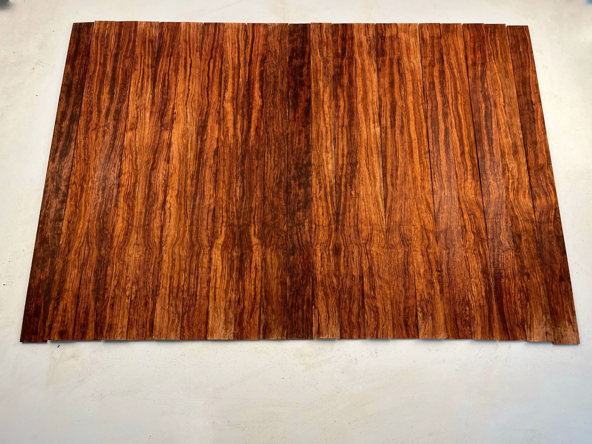 Bubinga Afrika Gül Ağacı Bağlama Tekne Seti