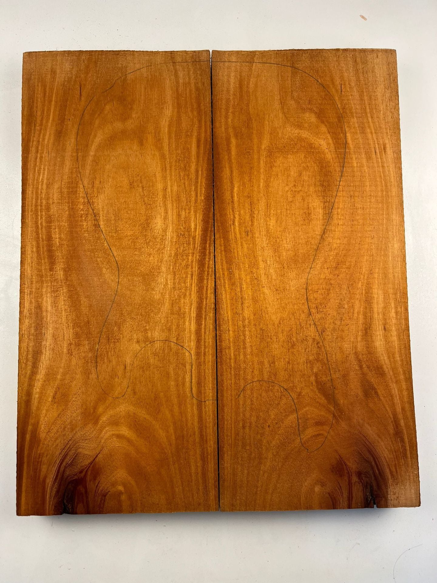 X style Acajou Mahogany Electric Bass Guitar Body Blank