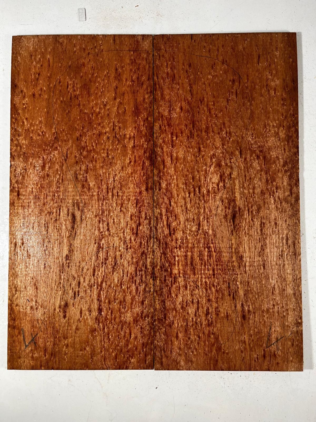 Birdseye Sapele Electric Guitar Drop Top set Bookmatch #4