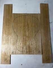 Birdseye White Korina Acoustic Guitar Back And Sides set