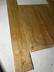 Birdseye White Korina Acoustic Guitar Back And Sides set