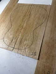 Birdseye White Korina Acoustic Guitar Back And Sides set