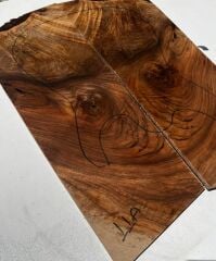 Flamed Burl Walnut Drop Top Luthier Guitar Figured Wood Bookmatched Set No:11