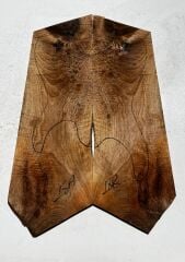Flame Walnut Drop Top Luthier Guitar Figured Wood Bookmatched Set No:18