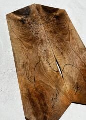 Flame Walnut Drop Top Luthier Guitar Figured Wood Bookmatched Set No:18
