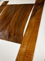 Master Grade Flame Bastogne Walnut Acoustic Guitar Back And Sides set #1