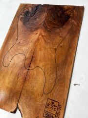 Turkish Walnut Drop Top Luthier Guitar Figured Wood Bookmatched Set No:20