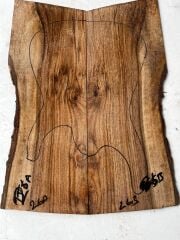 Turkish Walnut Drop Top Luthier Guitar Figured Wood Bookmatched Set No:26