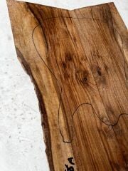 Turkish Walnut Drop Top Luthier Guitar Figured Wood Bookmatched Set No:26