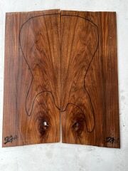 Turkish Walnut Drop Top Luthier Guitar Figured Wood Bookmatched Set No:27